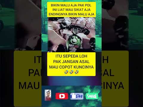 Itu sepeda loh pak jangan asal mau copot kuncinya!! #oknumpolisi #sepeda #viralvideo #beranda#shorts