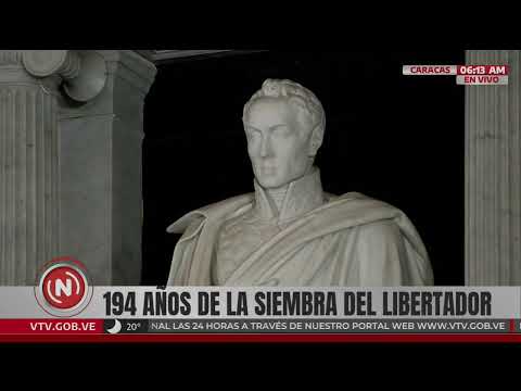 Izada de bandera en el Panteón Nacional por 194 años de fallecimiento del Libertador Simón Bolívar