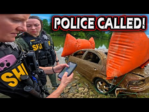 Stolen Car Found Underwater! Dodge Stratus Recovered with Wrecker!