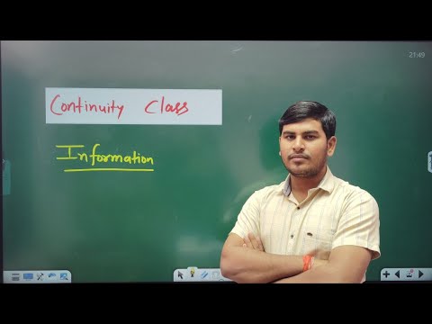 Continuity Class Information Ashutosh sir