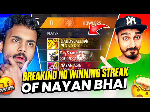 Breaking 110 Winning Streak Of Nayan Bhai in Clash Squad 😲 Garena Free Fire