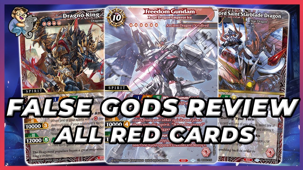 BSS-02 All Red Overview! | False Gods & Gundam Collab| Battle Spirits Saga