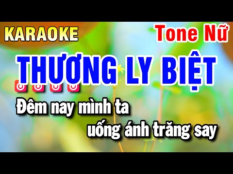 Karaoke Thương Ly Biệt Nhạc Sống Tone Nữ | Beat Huỳnh Anh