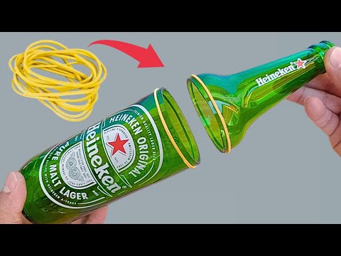 This tip changed my life! How to cut a glass bottle with elastic, quick and easy