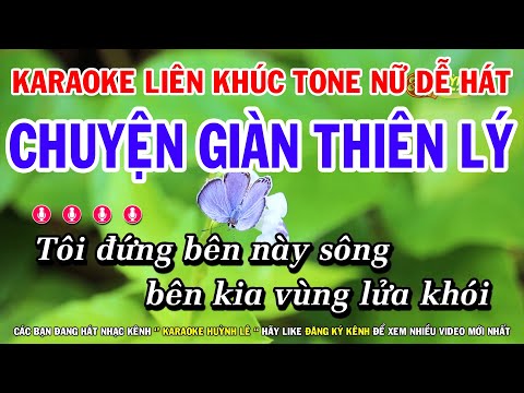 Karaoke Liên Khúc Bolero Nhạc Sến Tone Nữ | Chuyện Giàn Thiên Lý | Đừng Trách Anh Tội Nghiệp