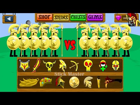 MAX 99999 POWERFUL OF ALL UNITS GOLDEN VS ALL UNITS ENEMY | STICK WAR LEGACY | STICK MASTER