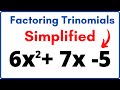 Rainbow Method for Factoring Trinomials