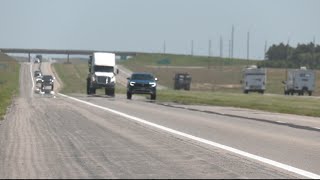 YouTube video thumbnail: Road Buckling in High Heat on I-94 Near Menoken