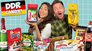 American Wife Tries EAST GERMAN Snacks & Candy for FIRST TIME! (DDR Favorites in Germany)