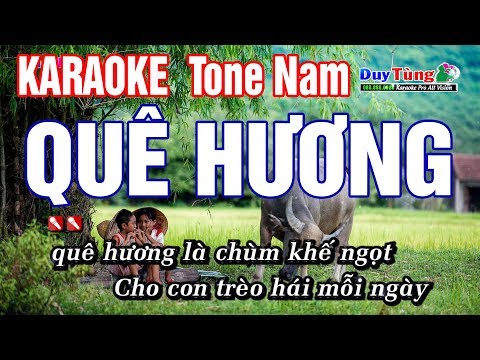 Karaoke || Quê Hương – Tone Nam || Nhạc Sống Duy Tùng