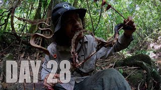 เอาชีวิตรอด DAY 28 สิ้นสุดการผจญภัยในป่าดิบชื้นมุ่งเข้าสู่ป่าดิบแล้ง..!! [ โจโฉ ]