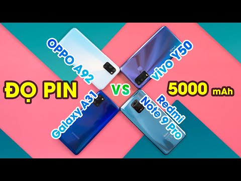 (VIETNAMESE) Đo pin 5.000mAh Galaxy A31, OPPO A92, Redmi Note 9 Pro vs Vivo Y50: Kết quả bất ngờ
