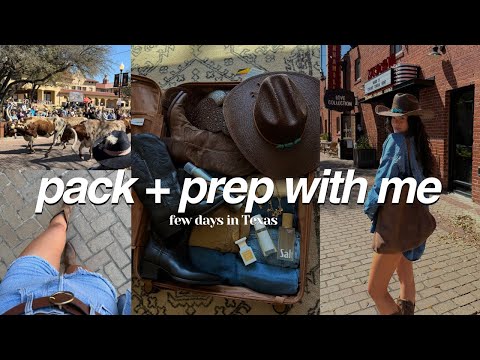 pack & prep with me for a few days in Dallas TX ✈️
