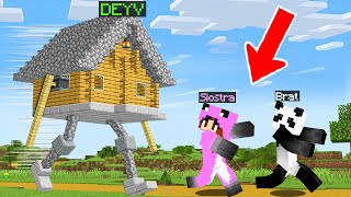 CHODZĄCY DOMEK TROLL na MŁODSZYM RODZEŃSTWIE w Minecraft!