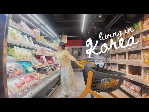 Living in Korea | My First Grocery + Haul, Cafe Hopping & Sunsets