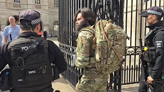 HE IS BACK DETAINED BY POLICE IN THE COURT YARD #armedpolice 