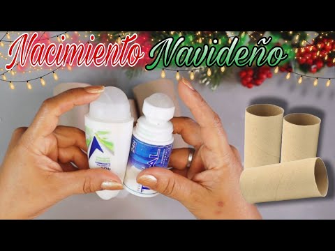 Reutiliza tus DESODORANTES Vacíos y ROLLITOS de CARTÓN Para Crear Hermosa Idea Navideña| PESEBRE🎄