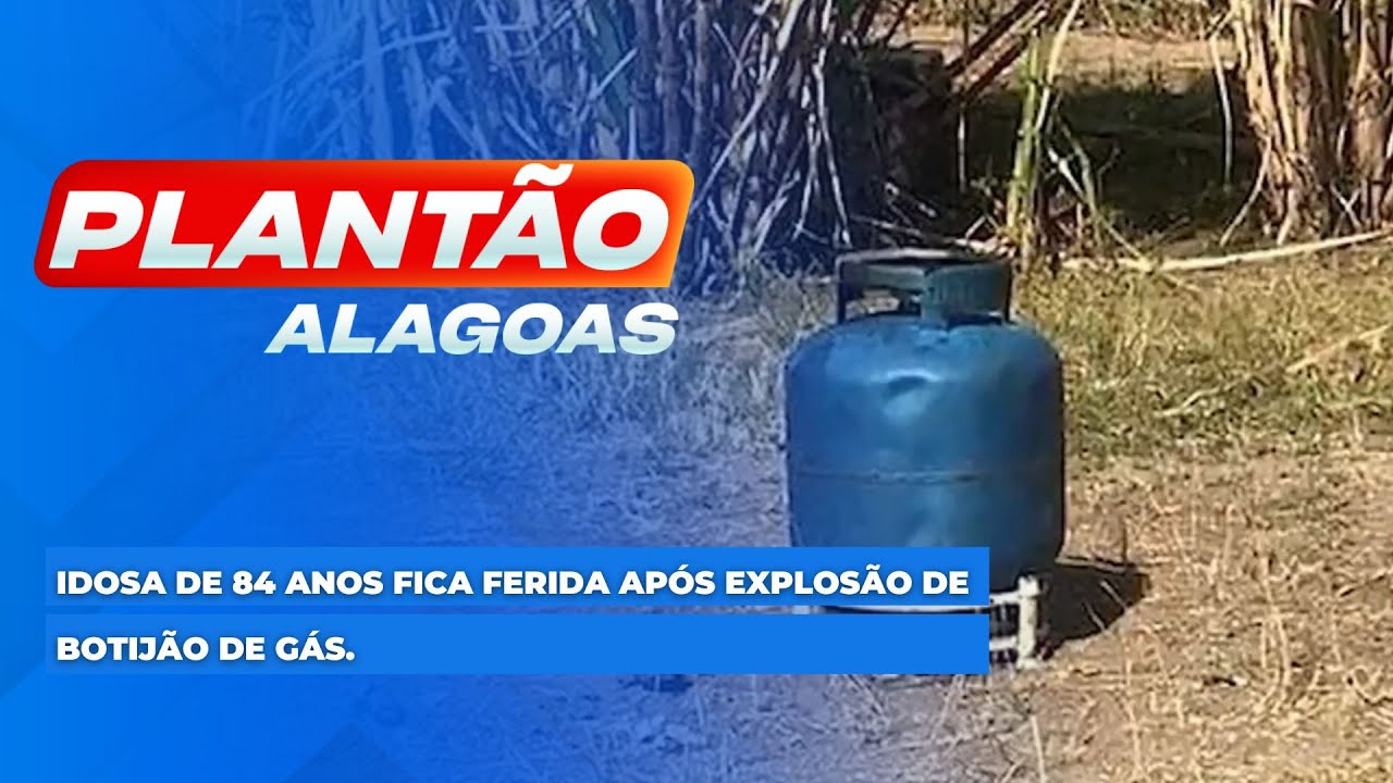 Idosa de 84 anos fica ferida ap&oacute;s explos&atilde;o de botij&atilde;o de g&aacute;s.