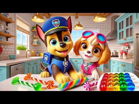 Paw Patrol Ultimate Rescue | Chase x Skye Make a Delicious Jelly!? - Happy Life Story | Rainbow 3