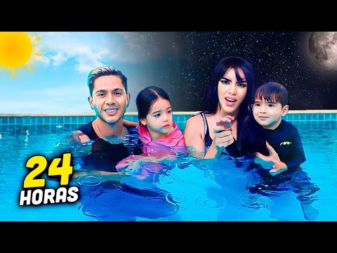 DORMIMOS EN LA PISCINA CON KIMA Y JUANITO  😱 Jukilop | Kimberly Loaiza