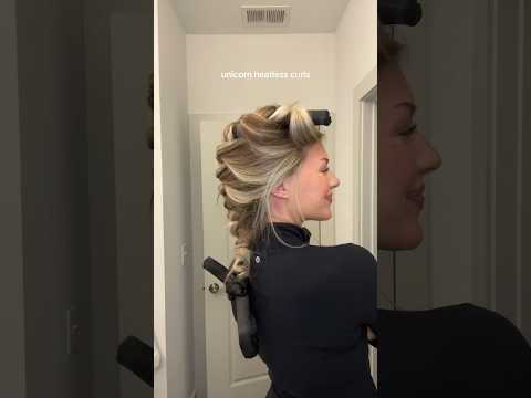 first time trying unicorn heatless curls & my life changed! #heatlesscurls #heatlesshairstyles