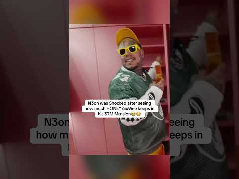 N3on was Shocked after seeing how much HONEY 6ix9ine keeps in his $7M Mansion #n3on #6ix9ine