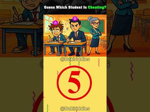Guess Which Student Is Cheating? #logicpuzzles #brainteasers #riddle #viralshorts #viral #short