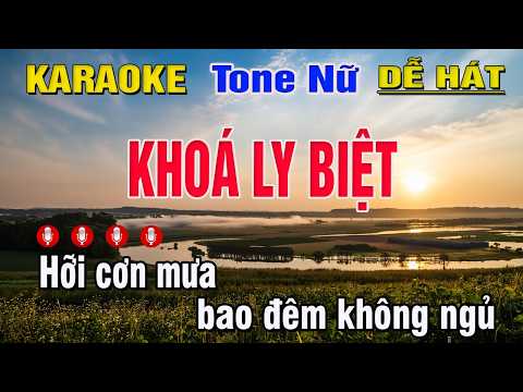 Khóa Ly Biệt Karaoke Tone Nữ | Beat Chuẩn | Dễ Hát | Trung Hiếu