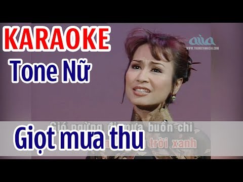 Giọt Mưa Thu KARAOKE – Khánh Hà | Tone Nữ | Asia Karaoke Beat Chuẩn