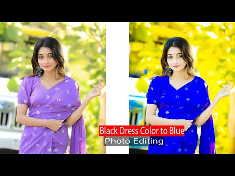 Adobe Photoshop 2025 Tips | How to Change Black Dress Color to Blue