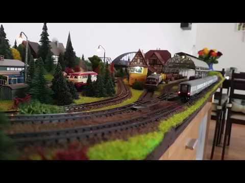 BR 218 und V 200 auf der neuen Anlage Spur N