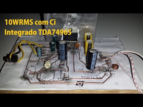 Construindo um Amplificador de Som Caseiro com Ci Integrado TDA7496S