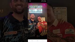 Darts     Gerwyn price and Luke Humphries singing