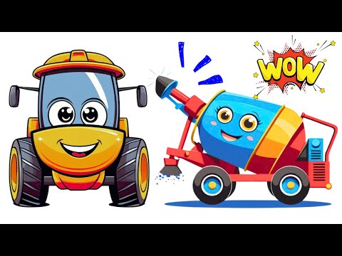 Big Trucks and Cars for Kids 🚗 Fun Machines!