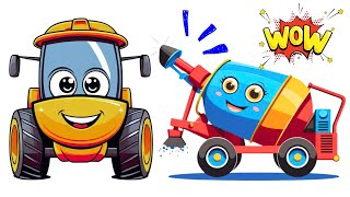 Big Trucks and Cars for Kids 🚗 Fun Machines!