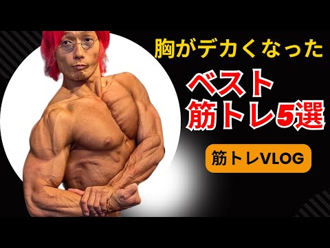 次戦に向けて！胸がデカくなった筋トレ5種目で追い込む！【VLOG】