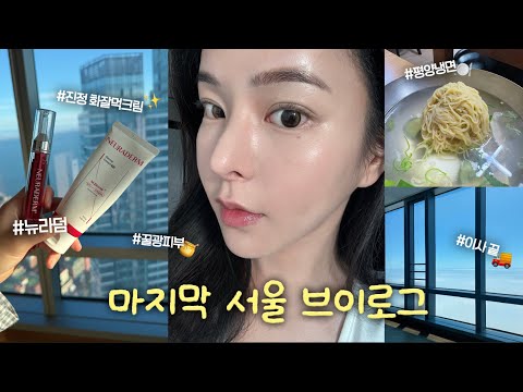 이사 전 서울 브이로그 : 요즘 피부 물 올랐음! ✨ 꿀템 공유 + 미슐랭 평양 냉면 맛집 후기 🐷♥️