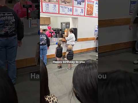 Grandkids surprise grandma at work with song on megaphone 😂❤️