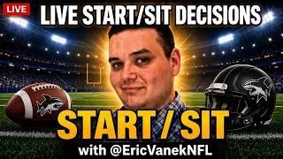 LIVE Start/Sit Decisions With @EricVanekNFL For Week 2 of the 2026 NFL Season
