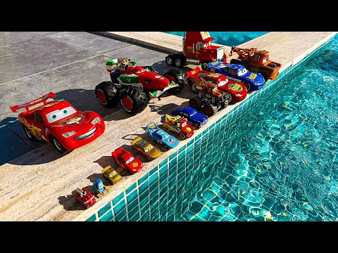 Looking for Disney Pixar Cars On the Rocky Road : Lightning McQueen, Mater, Dinoco McQueen, Mack