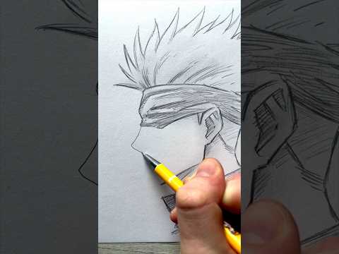 Drawing Gojo from Jujutsu Kaisen✨ #jjk #art #shorts