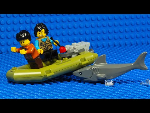 Lego City Shark Hunting Man - Shark Attack