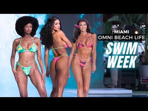☀️ Beautiful Models in Fashion's Newest Swimsuits | Swim Week Miami '25 feat. Omni Beach Life