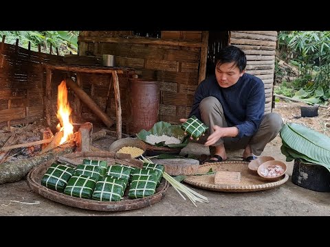 Making Chưng cake to celebrate Vietnamese traditional New Year, Survival Instinct, Wilderness Alone