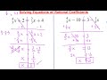 Solving Equations and Inequalities