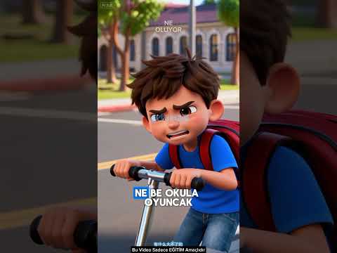 Okula Scooter İle Gittim! 😱 #shorts #animation #cartoon