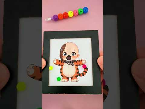 Gugugaga Endmin Tiger Hair Pinball Cardboard Game 🐅 #gugugaga #ytshortsvideo #game