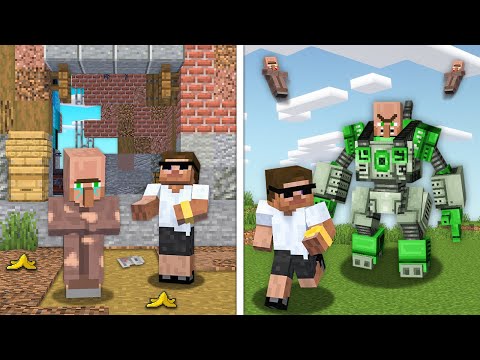 This Villager Evolve into Robotic Villager in Minecraft..
