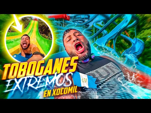 me subí a TOBOGANES EXTREMOS en Guatemala😱 | 🏄‍♂️PARQUE ACUATICO XOCOMIL🌊