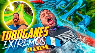 me subí a TOBOGANES EXTREMOS en Guatemala😱 | 🏄‍♂️PARQUE ACUATICO XOCOMIL🌊